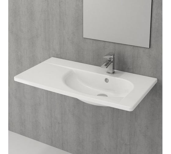 Раковина Bocchi Taormina Arch 850х460, 1 отверстие под смеситель, белый 1020-001-0126