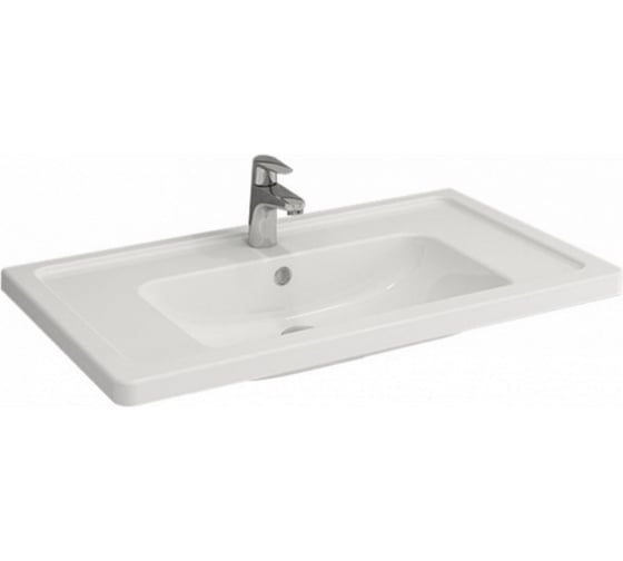 Раковина Bocchi Taormina Pro 850х490, c переливом, 1 отверстие под смеситель, белый 1008-001-0126