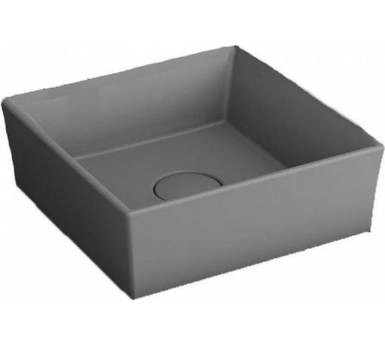 Раковина Bocchi Vessel размер 38x38 см, с керамической крышкой, цвет серый матовый 1173-006-0125