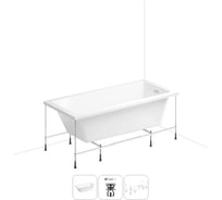 Акриловая ванна Wellsee 150х80 см FreeDom 2.0 в наборе 3 в 1 20212769R