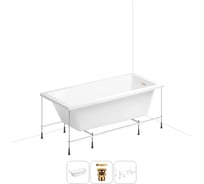 Акриловая ванна Wellsee 150х80 см FreeDom 2.0 в наборе 3 в 1 20212778R