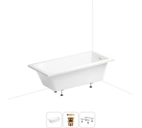 Акриловая ванна Wellsee 150х80 см FreeDom 2.0 в наборе 3 в 1 20212802R