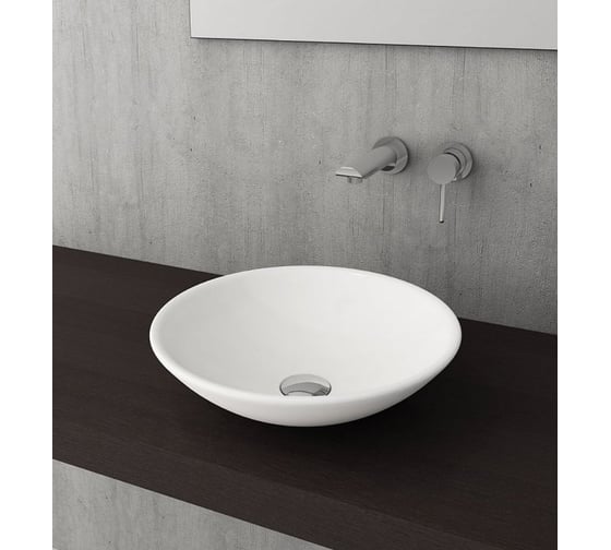 Раковина Bocchi Lucca Venezia D400 H100 без перелива, без отверстия под смеситель, белая 1120-001-0125