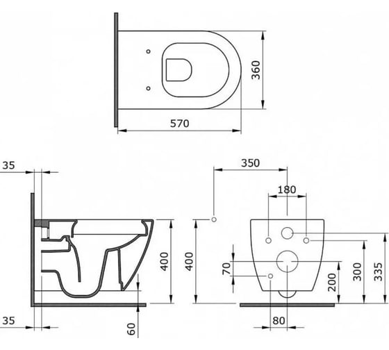 Унитаз Bocchi Venezia Rimless белый 1295-001-0129