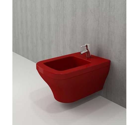 Подвесное биде Bocchi Scala Arch 530х355, 1 отверстие под смеситель, красный 1125-019-0120