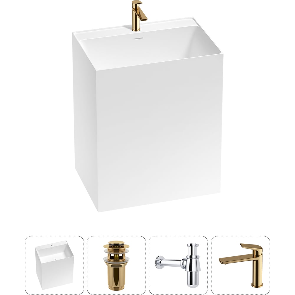 Напольная раковина отдельно стоящая Wellsee Doux в наборе 4 в 1 ...