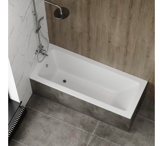 Ванна акриловая Teymi Helmi Pro, 170х70х39 см, белая T30103 1221049 ЦБ-00270327