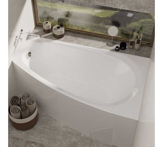 Ванна ALBA SPA Baline асимметричная, правая, 150x90 ВАС012000П100