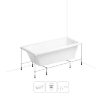 Акриловая ванна Wellsee 180х85 см FreeDom 2.0 в наборе 3 в 1 20212774R