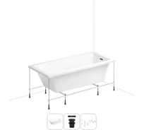 Акриловая ванна Wellsee 180х85 см FreeDom 2.0 в наборе 3 в 1 20212777R