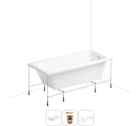 Акриловая ванна Wellsee 180х85 см FreeDom 2.0 в наборе 3 в 1 20212780R