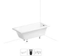 Акриловая ванна Wellsee 180х85 см FreeDom 2.0 в наборе 3 в 1 20212801R