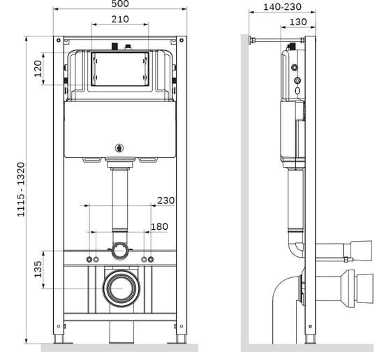 Инсталляция для подвесного унитаза AM.PM Pro Plus I0127B04