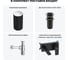 Напольная раковина отдельностоящая Wellsee Chalice Perfection в наборе 4 в 1, раковина-моноблок из акрила, цвет матовый черный / белый глянец 20212913R 11