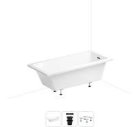 Акриловая ванна Wellsee 165х80 см FreeDom 2.0 в наборе 3 в 1 20212800R