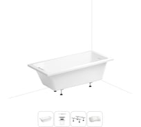 Акриловая ванна Wellsee 165х80 см FreeDom 2.0 в наборе 4 в 1 20212809R