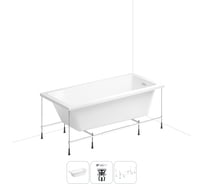 Акриловая ванна Wellsee 165х80 см FreeDom 2.0 в наборе 3 в 1 20212770R