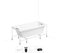 Акриловая ванна Wellsee 165х80 см FreeDom 2.0 в наборе 4 в 1 20212788R