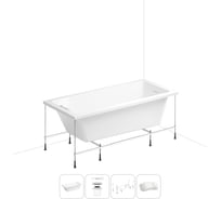 Акриловая ванна Wellsee 165х80 см FreeDom 2.0 в наборе 4 в 1 20212785R
