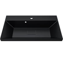 Раковина для ванной uperwood Classic New_90 см, с декоративной крышкой для слива, черная глянцевая RClassicNew90bg