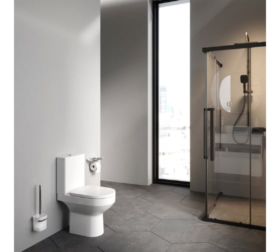 Унитаз-компакт AM.PM Spirit V2.0 Plus FlashClean C708600BWH