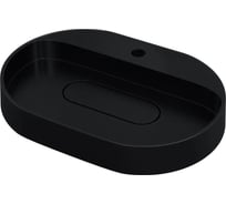 Раковина для ванной накладная кварцевая uperwood Tanos Quartz_55 см, овальная, с декоративной накладкой, космос 291030523