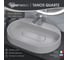 Раковина для ванной накладная кварцевая uperwood Tanos Quartz_55 см, овальная, с декоративной накладкой, жасмин 291030521 2