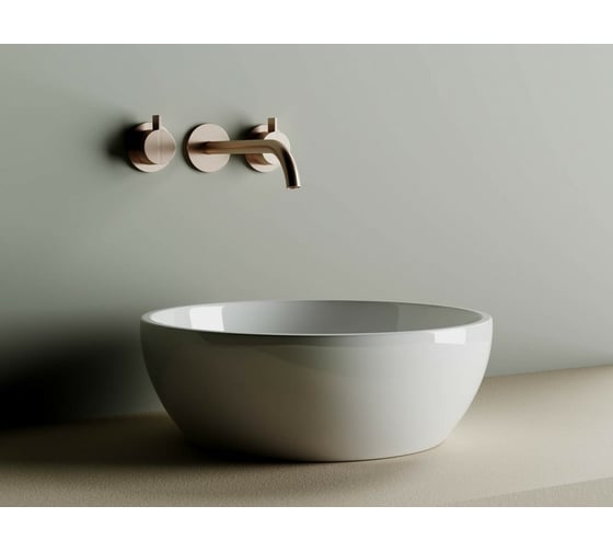 Умывальник чаша Ceramicanova Element накладная круглая, 410х410х145 мм CN6021