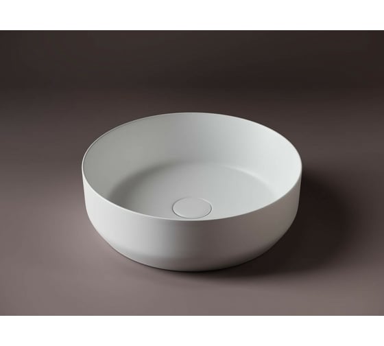 Умывальник чаша Ceramicanova Element накладная, круглая, цвет белый матовый 390х390х120 мм CN6022MW