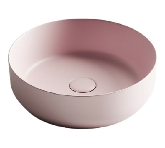 Умывальник чаша Ceramicanova Element накладная, круглая, цвет розовый матовый, 390х390х120 мм CN6022MP