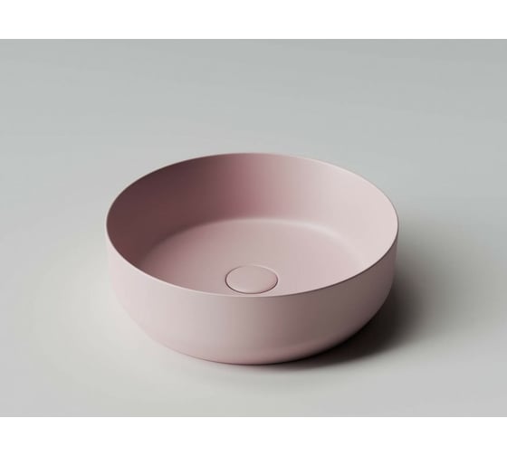 Умывальник чаша Ceramicanova Element накладная, круглая, цвет розовый матовый, 390х390х120 мм CN6022MP