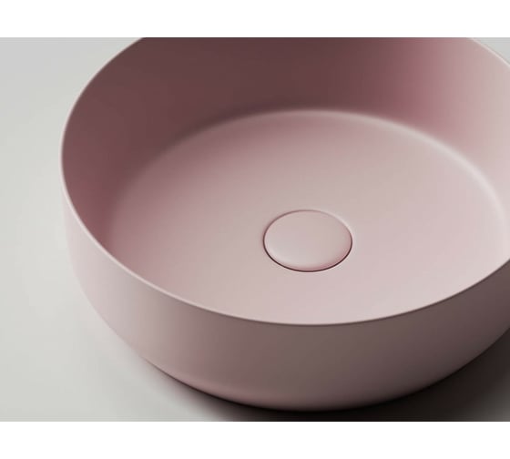 Умывальник чаша Ceramicanova Element накладная, круглая, цвет розовый матовый, 390х390х120 мм CN6022MP