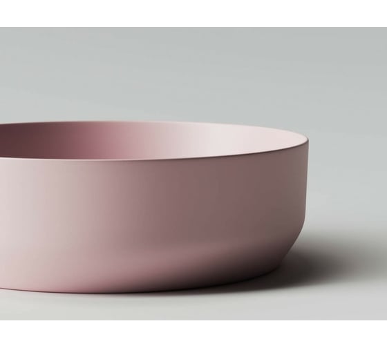 Умывальник чаша Ceramicanova Element накладная, круглая, цвет розовый матовый, 390х390х120 мм CN6022MP