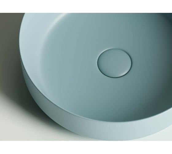Умывальник чаша Ceramicanova  Element накладная, круглая, цвет голубой матовый, 390х390х120 мм CN6022ML