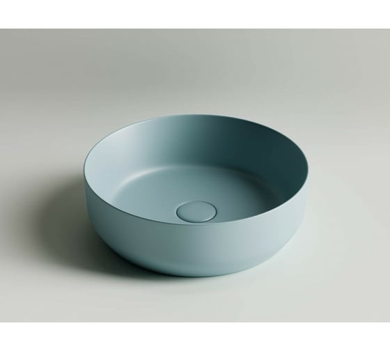 Умывальник чаша Ceramicanova  Element накладная, круглая, цвет голубой матовый, 390х390х120 мм CN6022ML