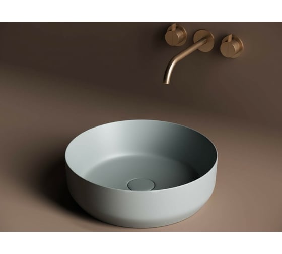 Умывальник чаша Ceramicanova Element накладная, цвет антрацит матовый 390х390х120 мм CN6022MH