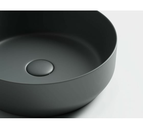 Умывальник чаша Ceramicanova Element накладная, цвет темный антрацит матовый 390х390х120 мм CN6022MDH