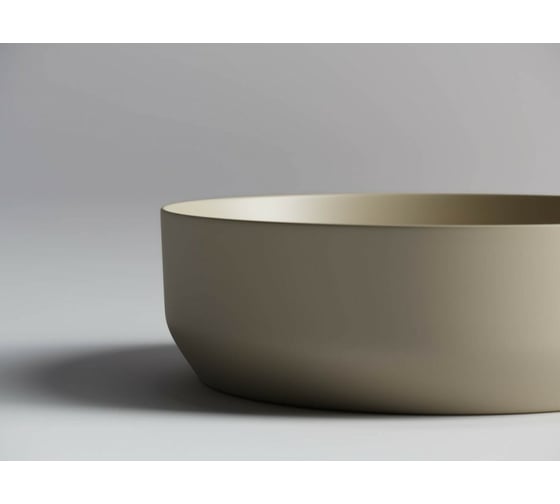 Умывальник чаша Ceramicanova  Element накладная, круглая, цвет капучино матовый 390х390х120 мм CN6022MC