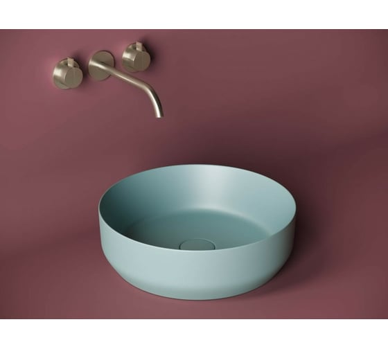 Умывальник чаша Ceramicanova Element накладная, круглая цвет зеленый матовый 390х390х120 мм CN6022MLG