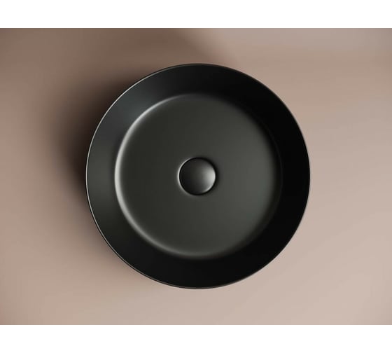 Умывальник чаша Ceramicanova Element накладная, круглая цвет чёрный матовый 390х390х120 мм CN6022MB