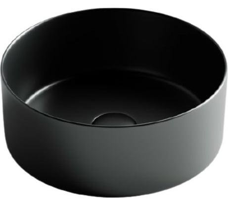 Умывальник чаша Ceramicanova Element накладная, круглая цвет чёрный матовый 358х358х137 мм CN6032MB