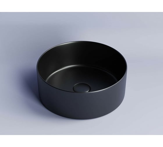 Умывальник чаша Ceramicanova Element накладная, круглая цвет чёрный матовый 358х358х137 мм CN6032MB