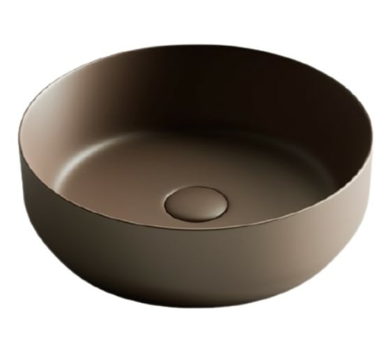 Умывальник чаша Ceramicanova Element накладная, темно-коричневый матовый 390х390х120 мм CN6022MDB