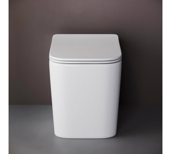 Напольная пристенная чаша унитаза Ceramicanova CUBIC Rimless CN1803-B