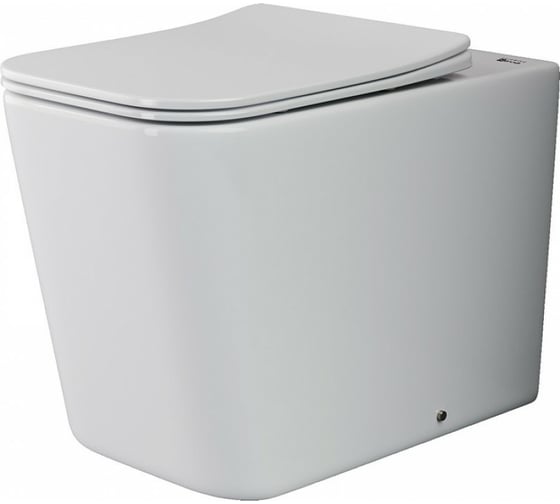 Напольная пристенная чаша унитаза Ceramicanova CUBIC Rimless CN1803-B