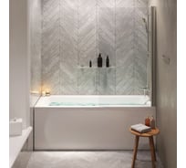Ванна AM.PM Gem 170х70 см, в комплекте с каркасом, смесителем, душевым комплектом и крючками WK90EA