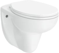 Унитаз подвесной безободковый Bauedge Bau Novo, быстросъемное сиденье микролифт BN0111