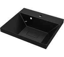 Раковина для ванной uperwood Classic New_50 см, с декоративной крышкой для слива, черная глянцевая RClassicNew50bg