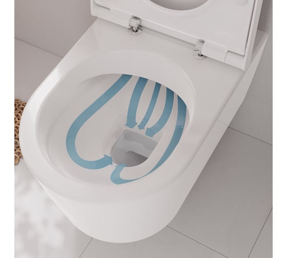 Унитаз подвесной Hansgrohe EluPura S 540, смыв AquaFall, белый 60193450
