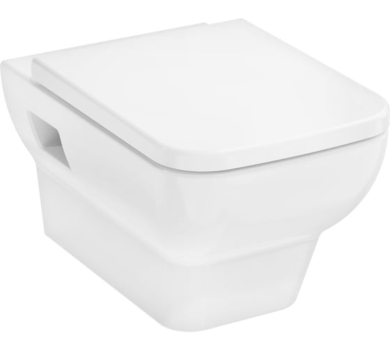 Унитаз подвесной Hansgrohe CreekTide Q 540x360, безободковый, с сиденьем, белый 60203450 1